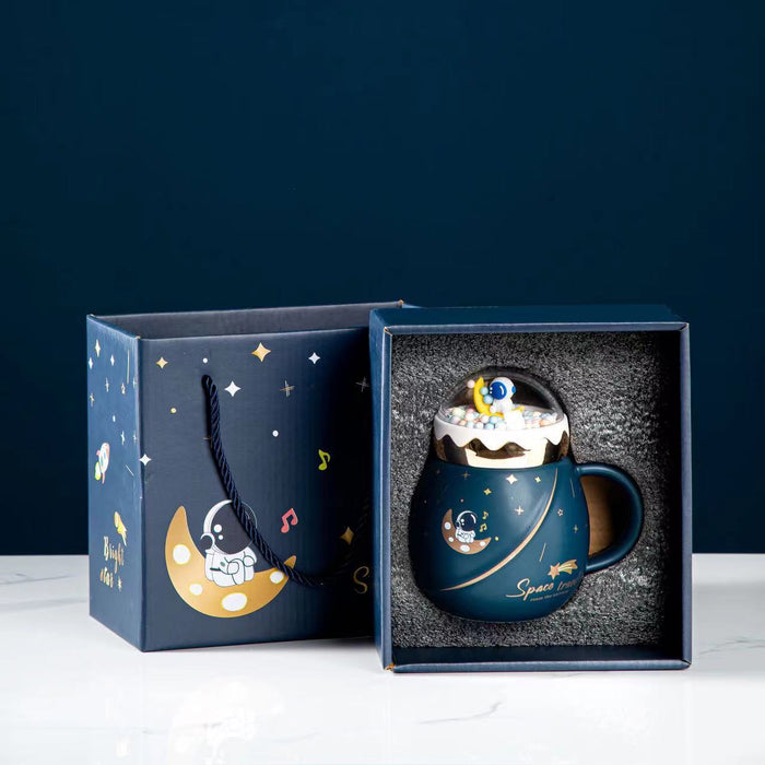 Cartoon Planet Mug Landscape Cover Ceramic