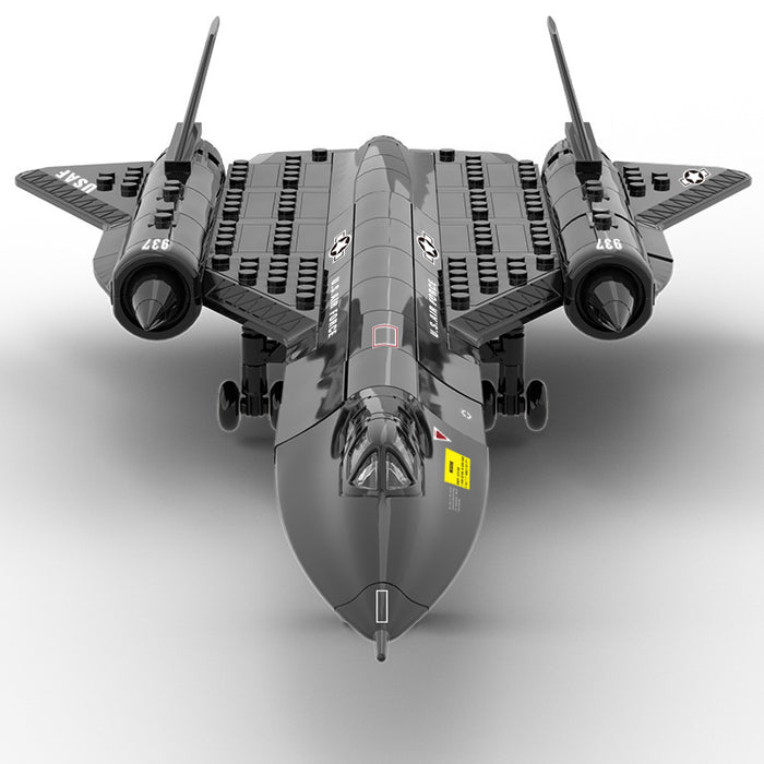 Military SR-71 Blackbird Reconnaissance Aircraft Space Children's Small Particle Assembly