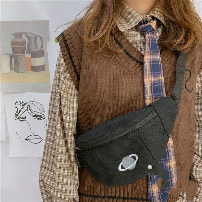 Harajuku Chaogang Wind Planet Chest Bag