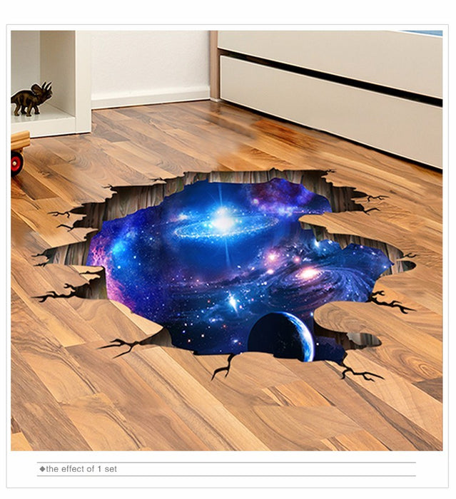 Outer Space Planets 3D Wall Stickers Cosmic Galaxy Wall