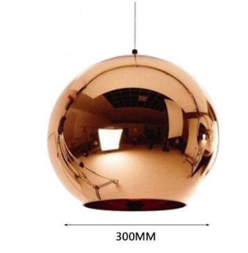 Cafe Mirror Space Electroplating Glass Chandelier Decoration Round Glass Chandelier