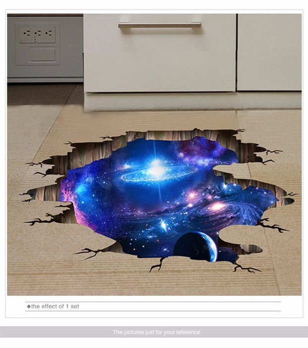 Outer Space Planets 3D Wall Stickers Cosmic Galaxy Wall