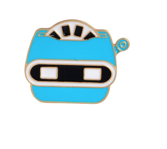 Creative airplane astronaut robot planet dripping cartoon brooch