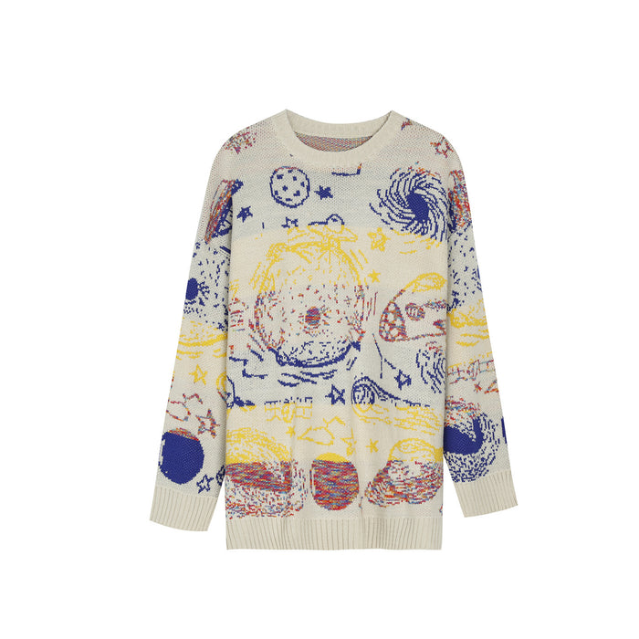 Graffiti Planet Loose Sweater