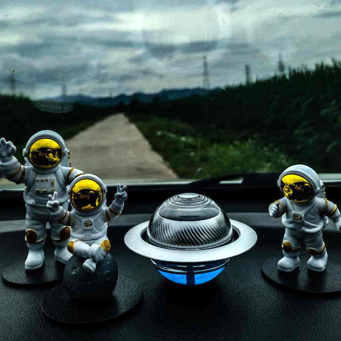 Solar Car Ornament Astronaut Planet Perfume