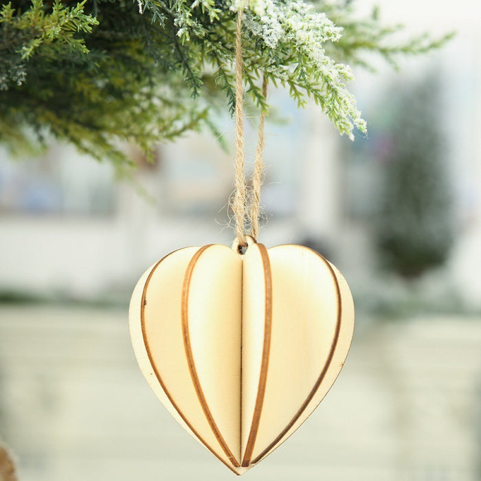 Creative Three-dimensional Wooden Five-pointed Planet Pendant