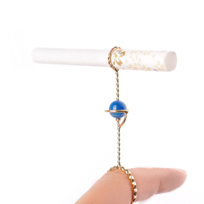 Cosmic planet stars cigarette holder ring