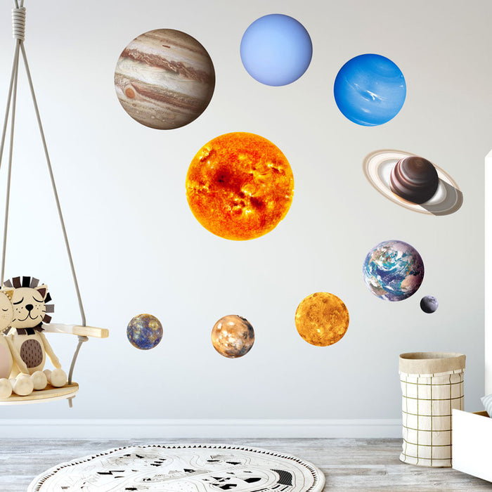 8 eight planet stickers 3d wall stickers luminous