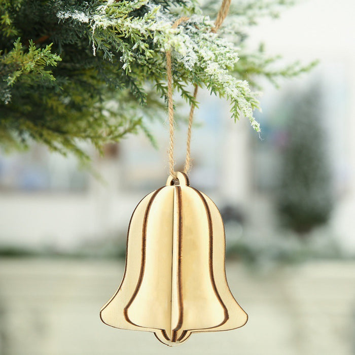 Creative Three-dimensional Wooden Five-pointed Planet Pendant