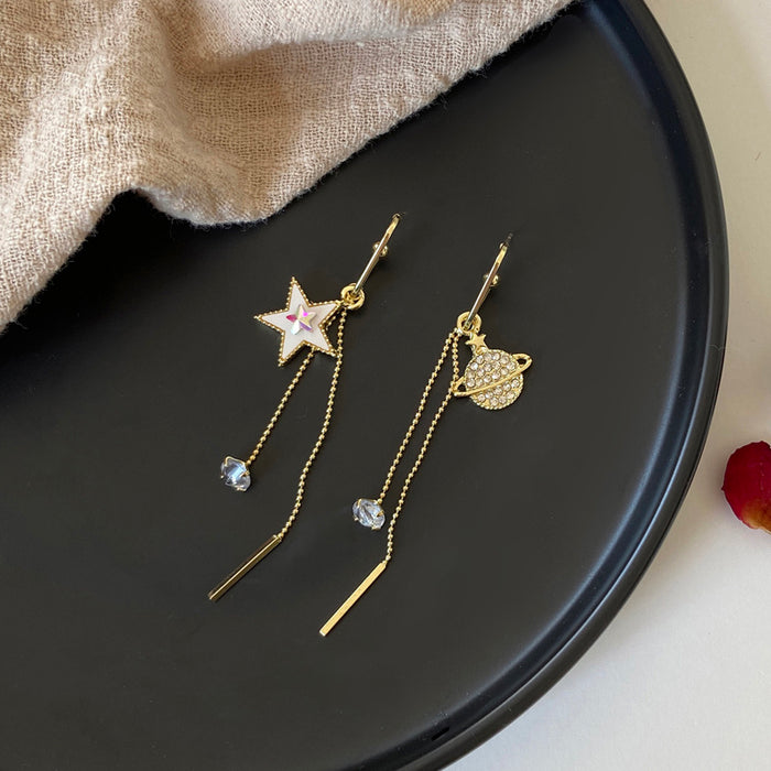 Asymmetrical Planet Earrings