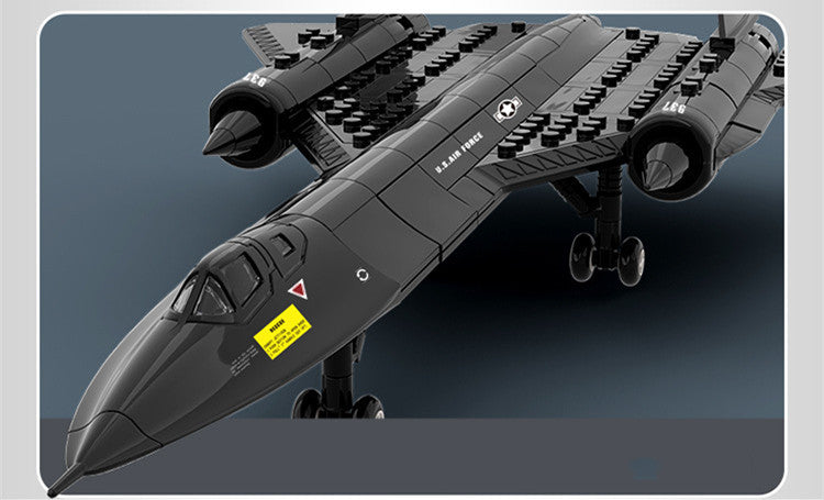 Military SR-71 Blackbird Reconnaissance Aircraft Space Children's Small Particle Assembly