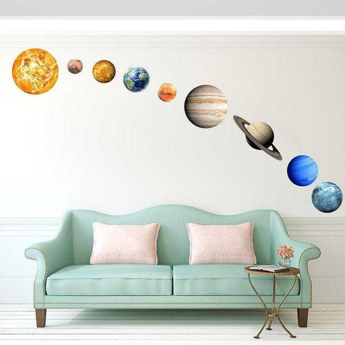 8 eight planet stickers 3d wall stickers luminous