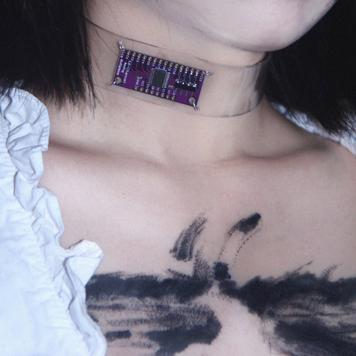 Cyberpunk futuristic decorative collar choker