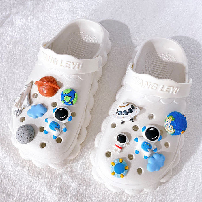 Astronaut Astronaut Planet Resin Shoe Flower Set