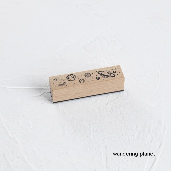 Moon Planet Decoration Rubber Stamp