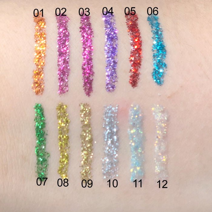 CmaaDu Color Glitter Glitter Glitter Liquid Eyeliner