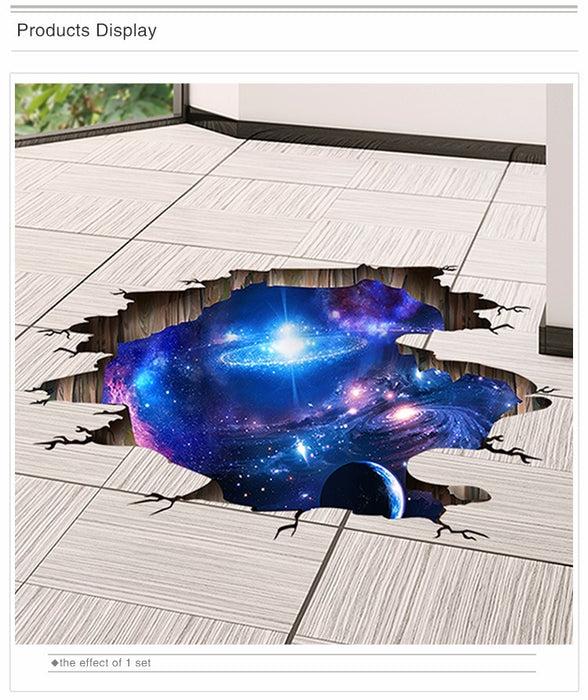 Outer Space Planets 3D Wall Stickers Cosmic Galaxy Wall