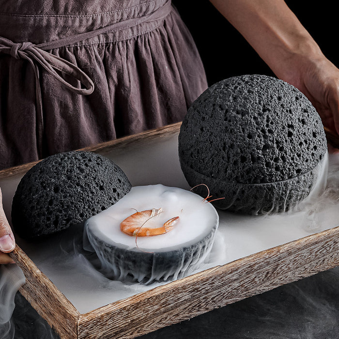 Japanese Planet Volcanic Rock Artistic Cuisine Swing Plate