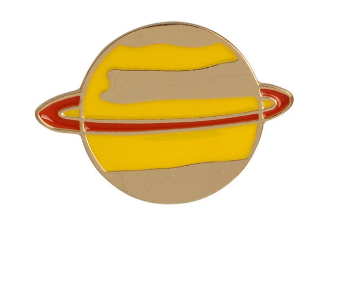 Creative airplane astronaut robot planet dripping cartoon brooch