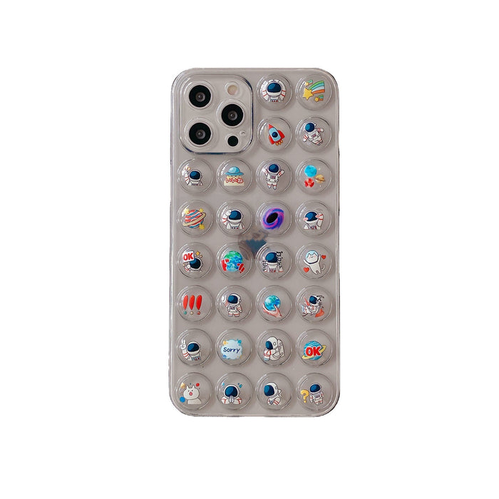 Space Planet Astronaut Decompression Bubble Shell Phone Case