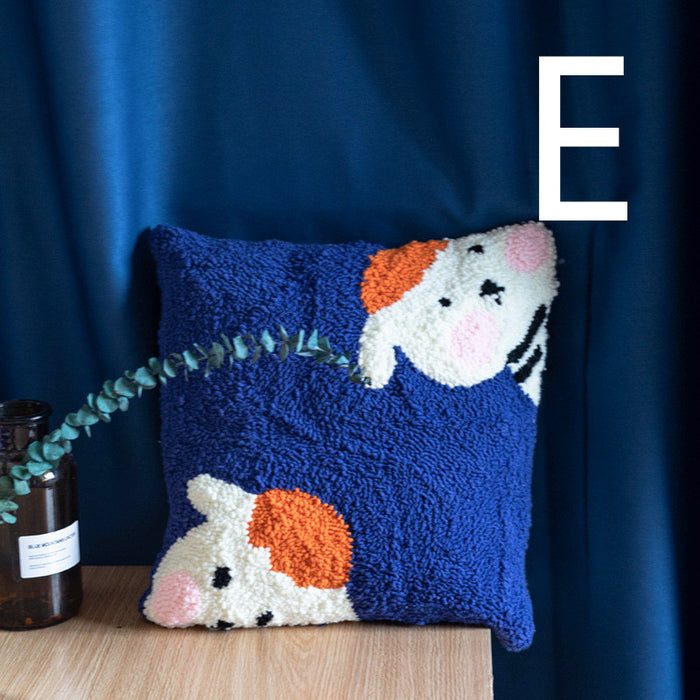 Yarn Poke Embroidered Planet Pillow DIY Kit