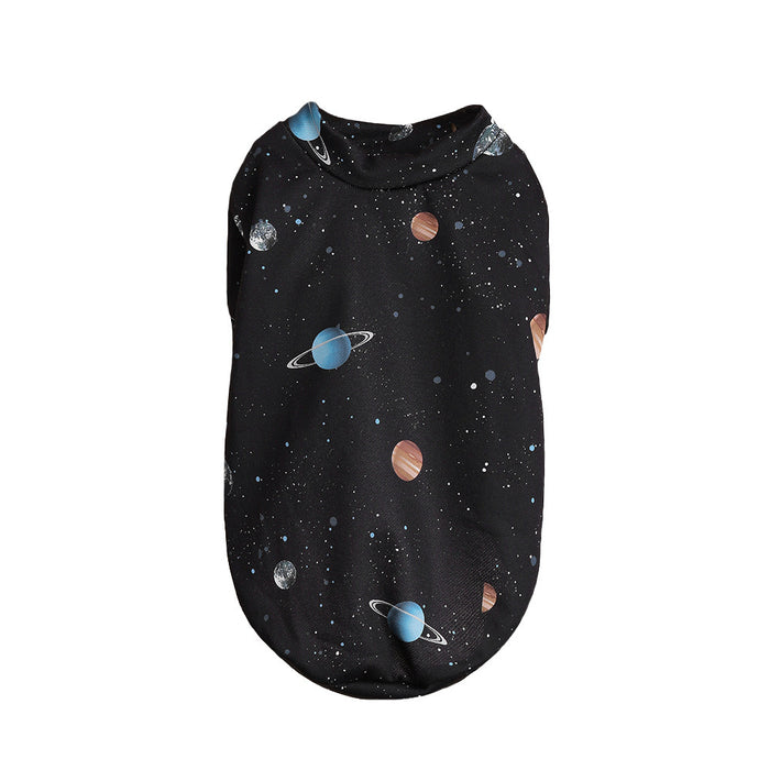 Dog Clothes T-shirt Cosmic Planet Print Cat