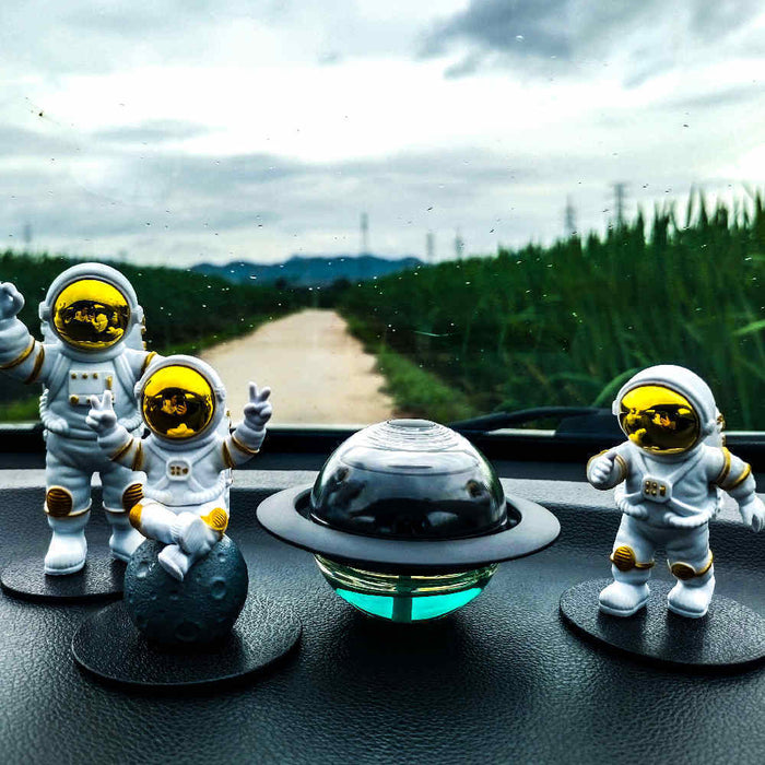 Solar Car Ornament Astronaut Planet Perfume