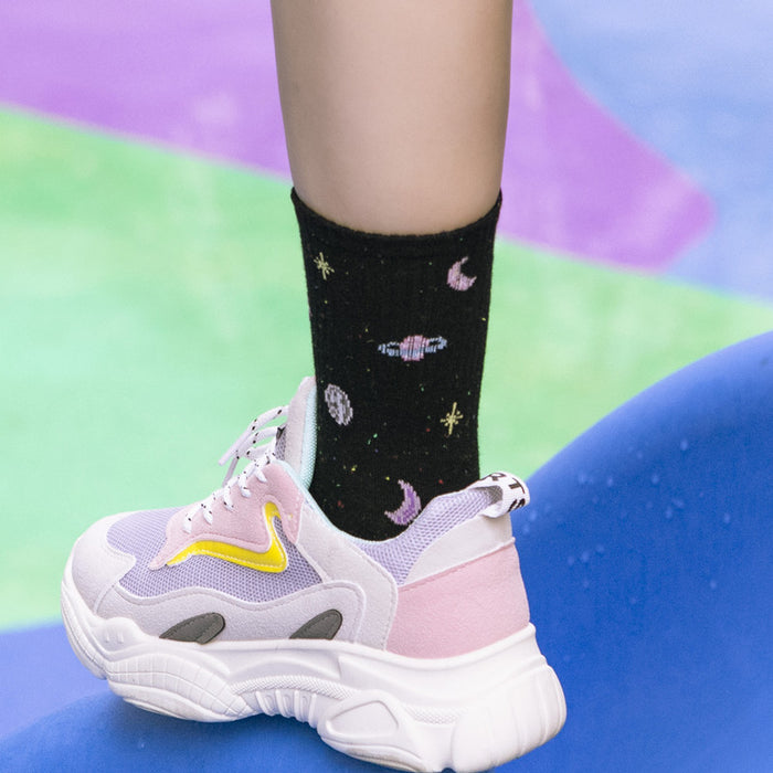 Planet Space Cartoon Women's Socks