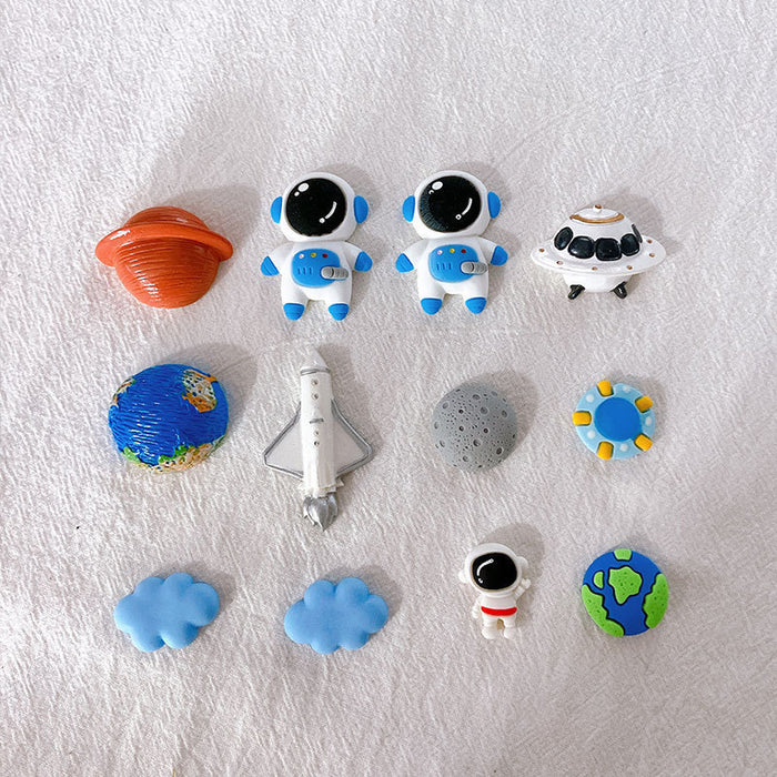 Astronaut Astronaut Planet Resin Shoe Flower Set