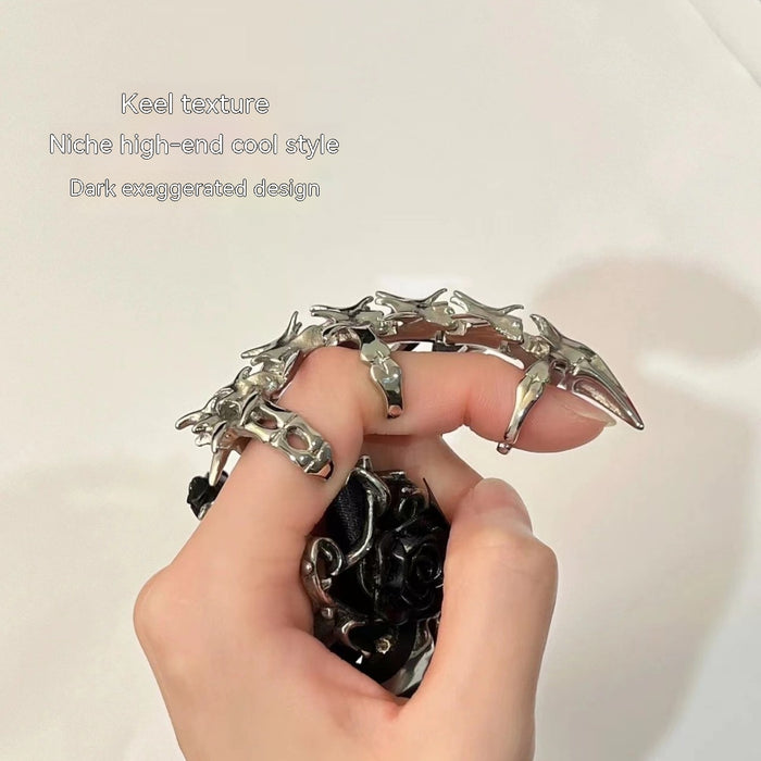 Futuristic Gothic Fashion Cold Sweet Cool Ring