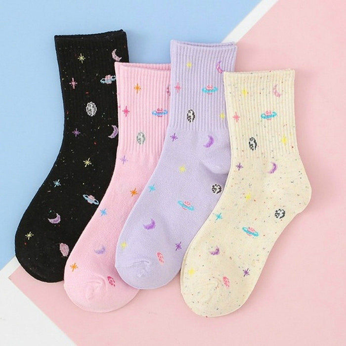 Planet Space Cartoon Women's Socks