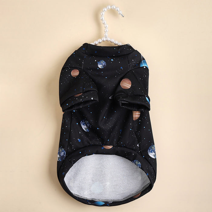 Dog Clothes T-shirt Cosmic Planet Print Cat